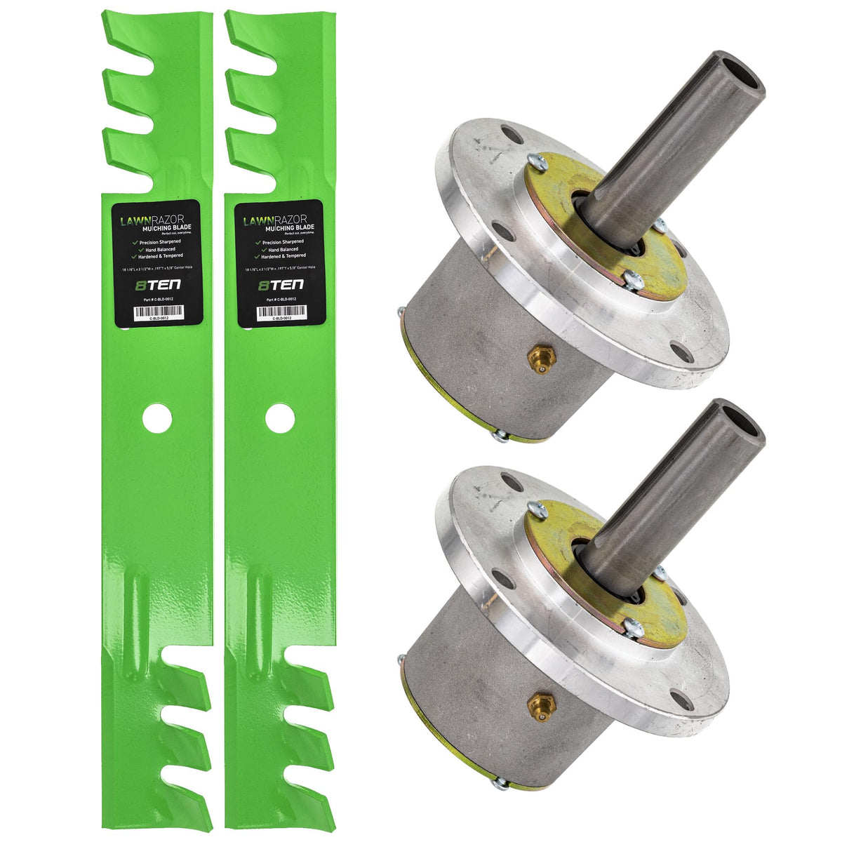 8TEN Spindle Toothed Blade Kit for John Deere 36 Inch Deck