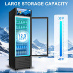 Commercial Beverage Refrigerator 1 Glass Door Display Fridge