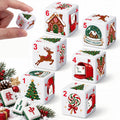 6 Pcs Christmas Mahjong Dice, 25mm Acrylic Game Dice