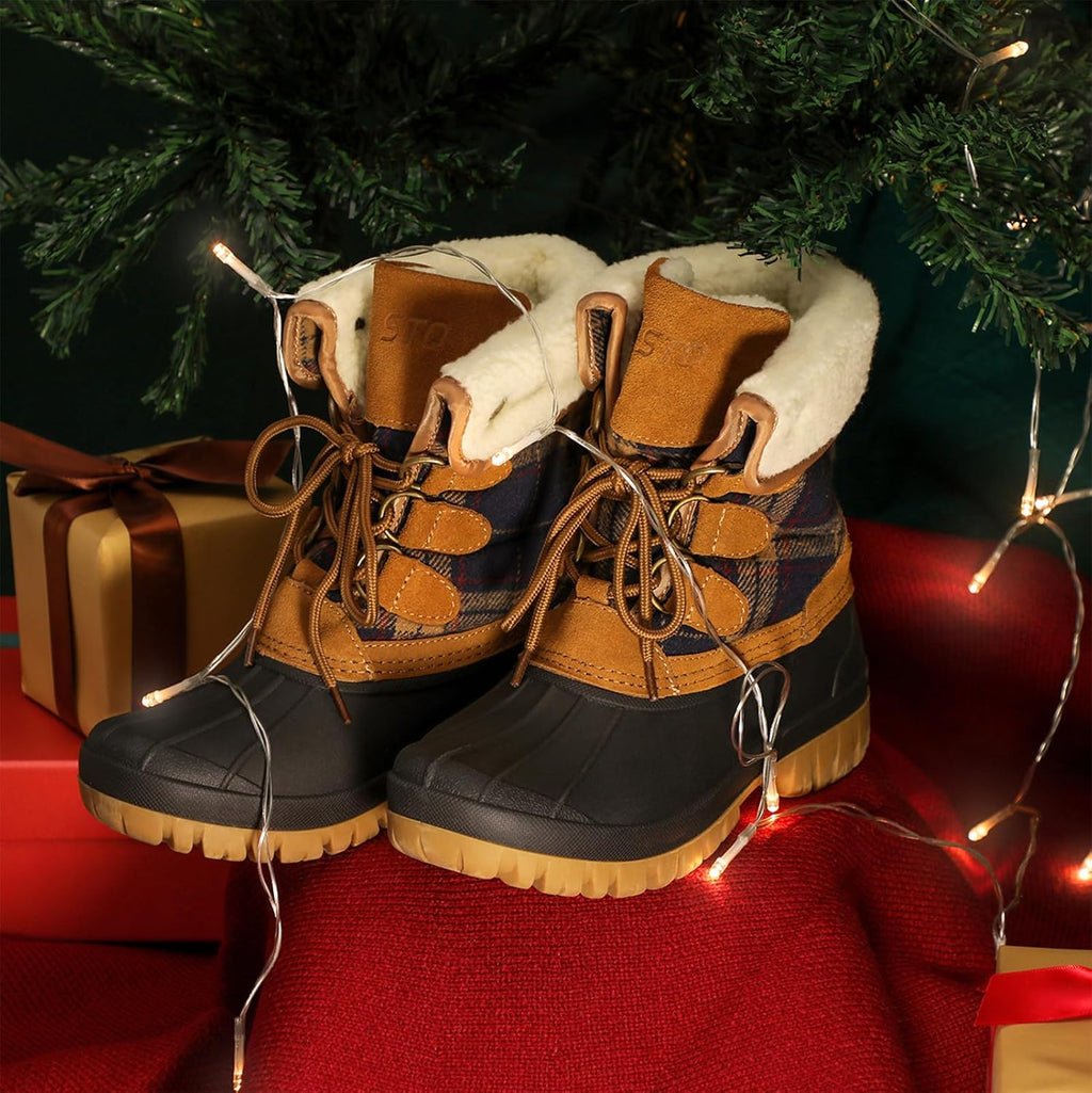 Womens Winter Duck Boots Waterproof Cold Weather Snow Boots | Insulated, Warm, Outdoor, Everyday Wear