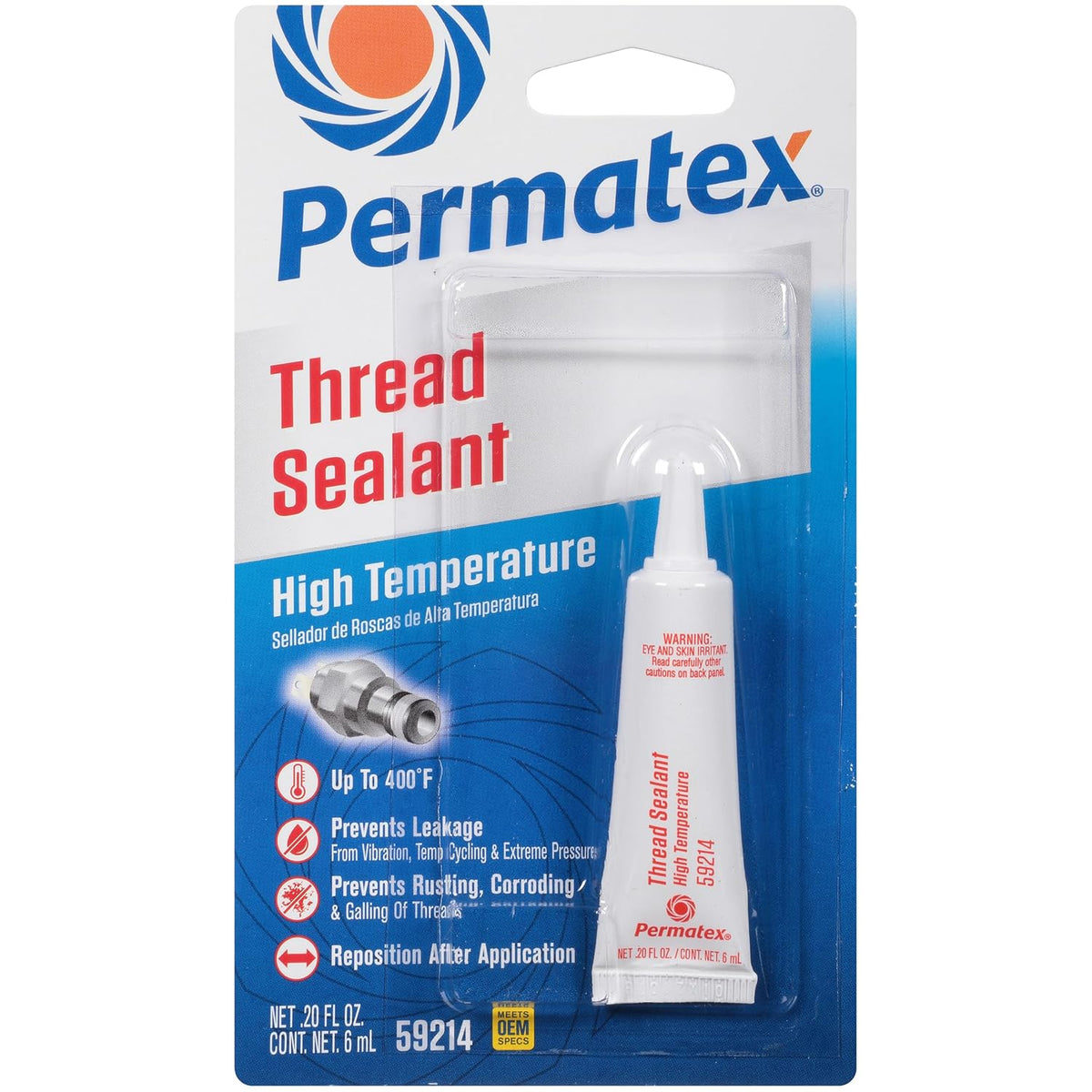 59214 High Temperature Thread Sealant, 6 ml Tube
