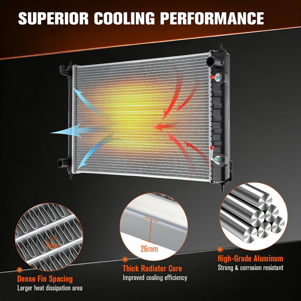21460JA00A CU2988, Radiator Fit for Nissan Altima and Maxima