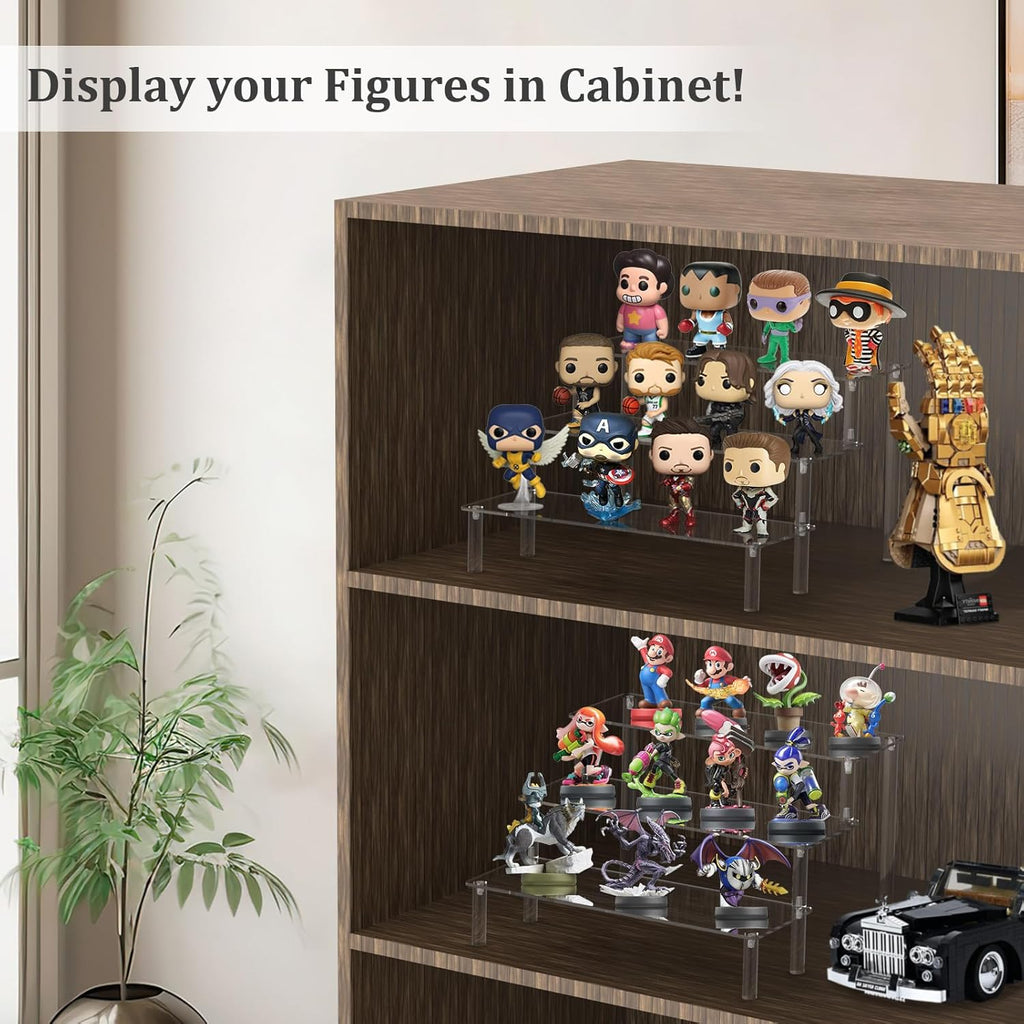 Acrylic Display Riser, Clear Perfume Organizer, 3 Tier Cupcake Stand | Acrylic Shelves for Amiibo Funko POP Figures