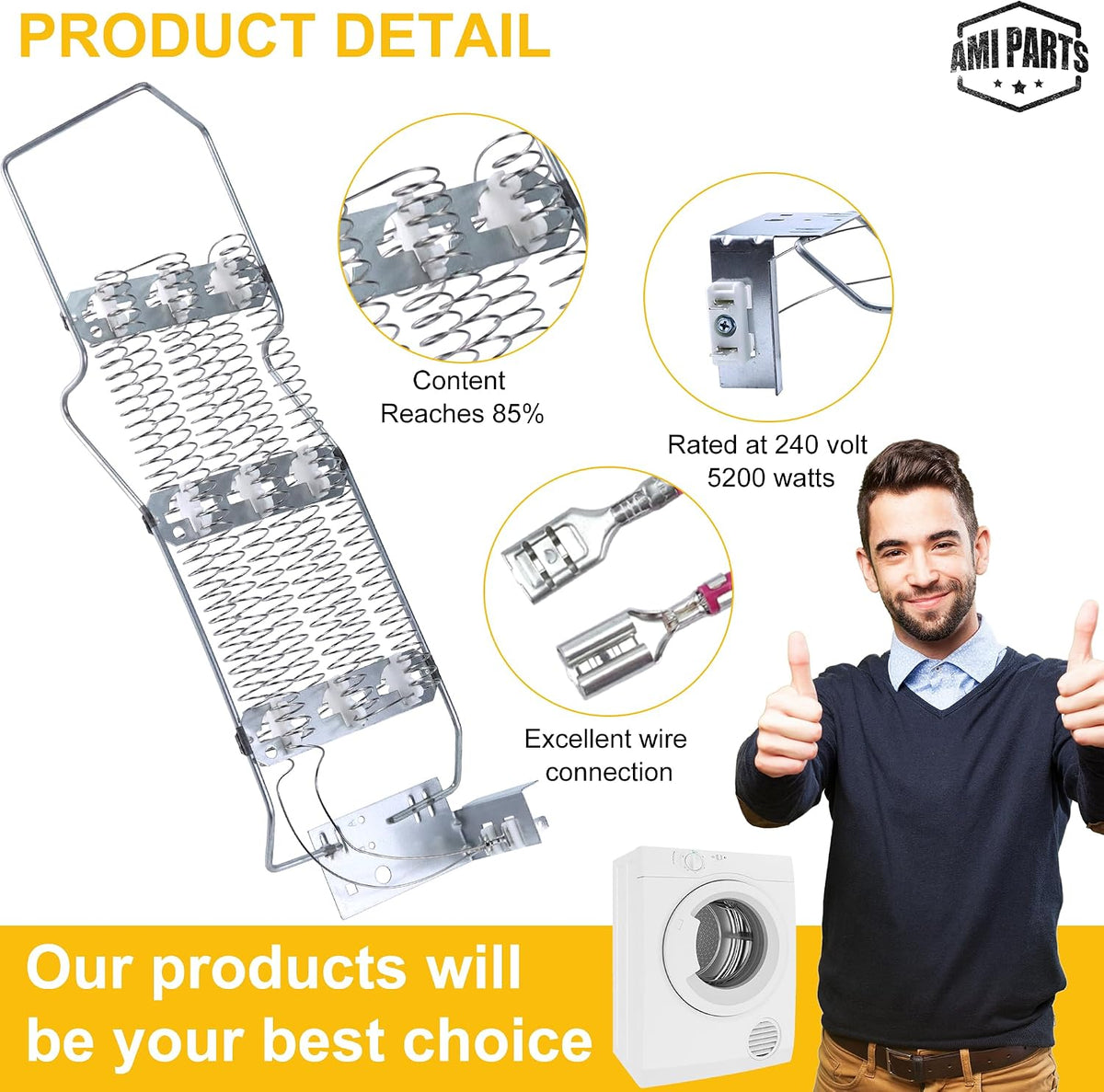 AMI PARTS 4391960 WP4391960 Dryer Heating Element Kit