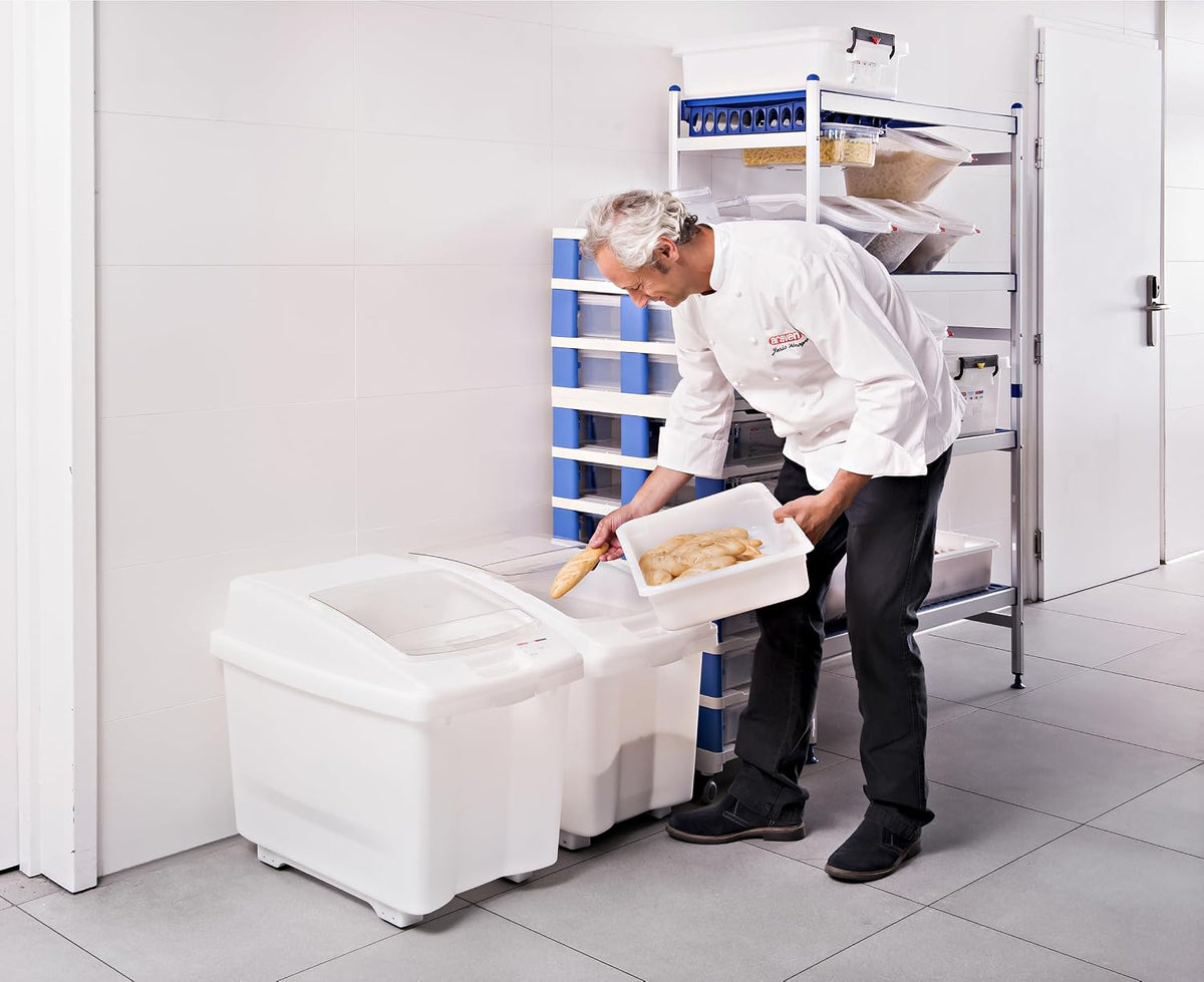 Ingredient Bin, Storage Container for Large Quantity Ingredients, Use in Commercial or Home Kitchen, 26 Gallons, 1