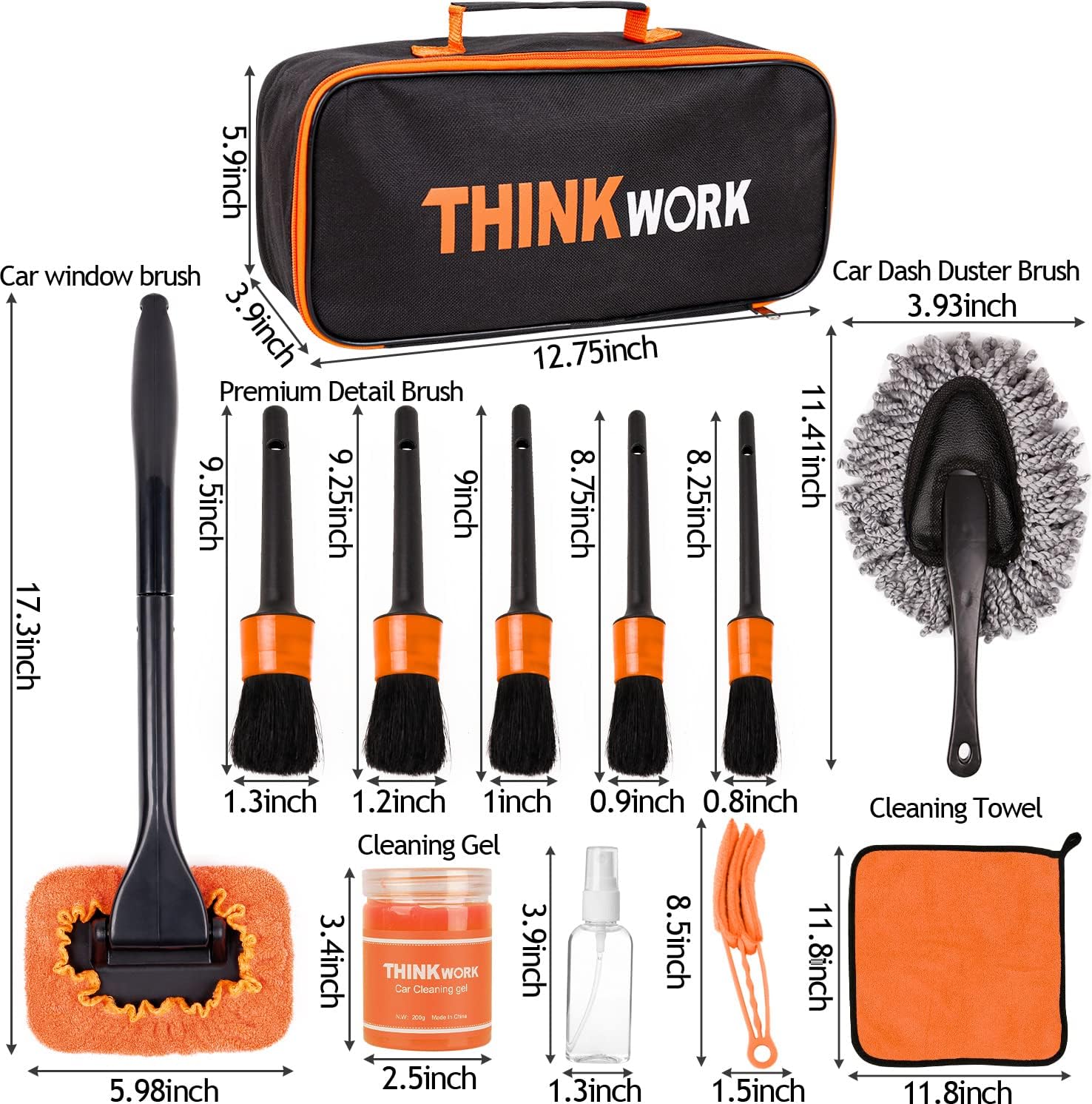 Windshield Cleaner Tool, Car Detailing Kit Interior, Car Cleaning Kit Interior and Exterior Detail Brush, Auto