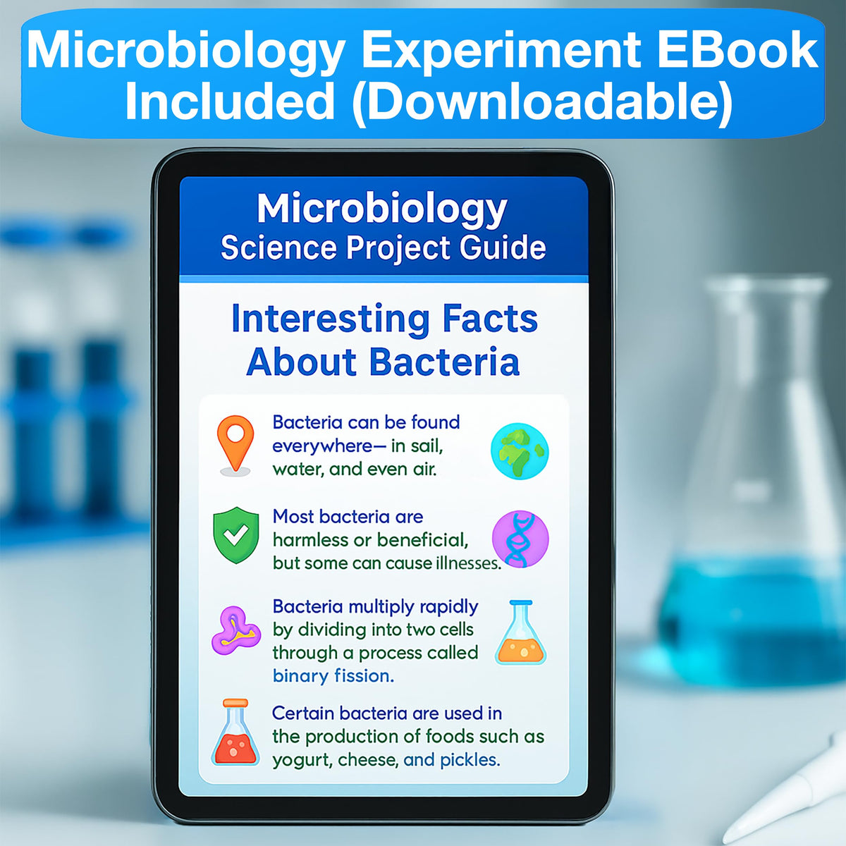 Evviva Sciences Microbiology Science Project Kit, Pre-Poured Agar Plates for Students, Agar Petri Dishes to Learn
