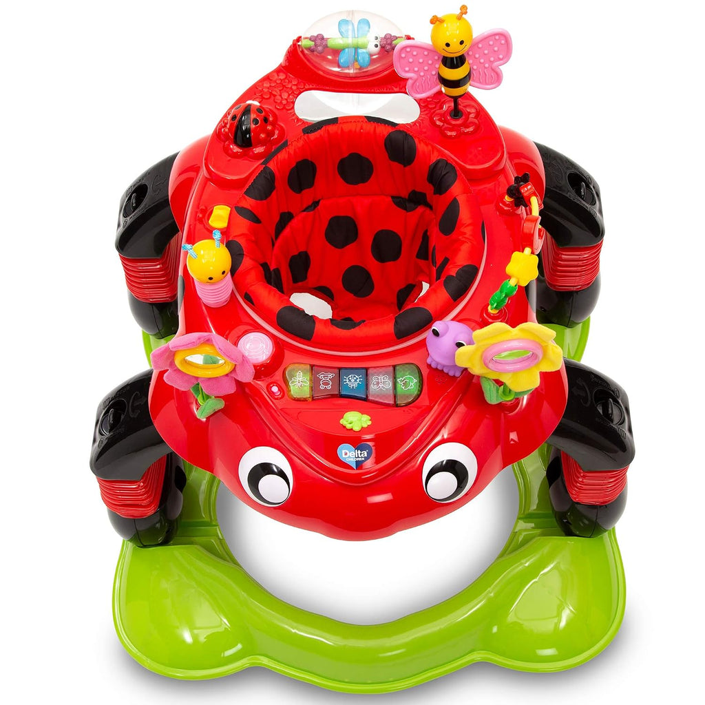 Lil Play Station 4-in-1 Activity Walker - Rocker, Activity Center, Bouncer, Walker - Adjustable Seat Height - Fun