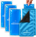 4 Large Ice Packs for Injuries Reusable with 2 Inserts - Soft Ice Pack Set