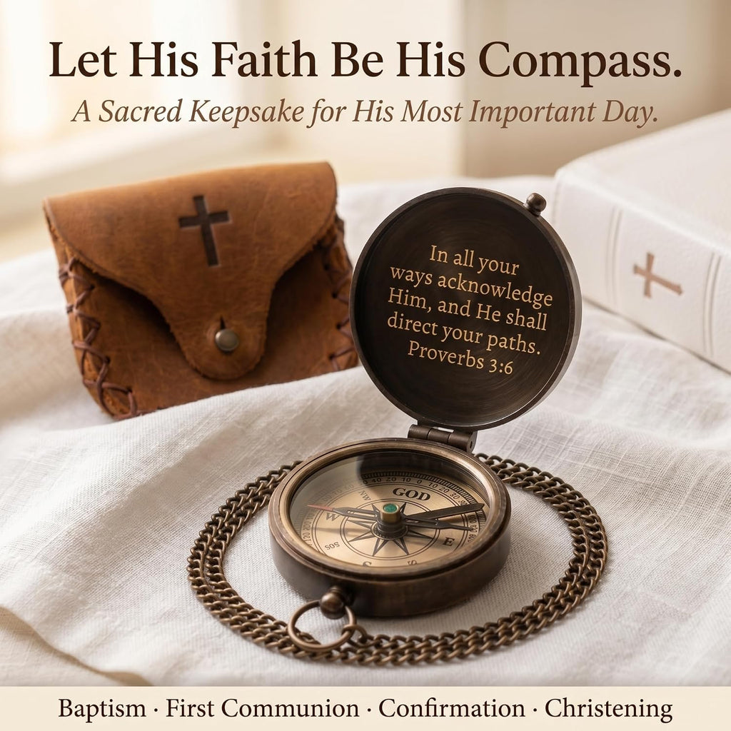 Baptism Gifts for Boys – Confirmation & First Communion Compass Gift