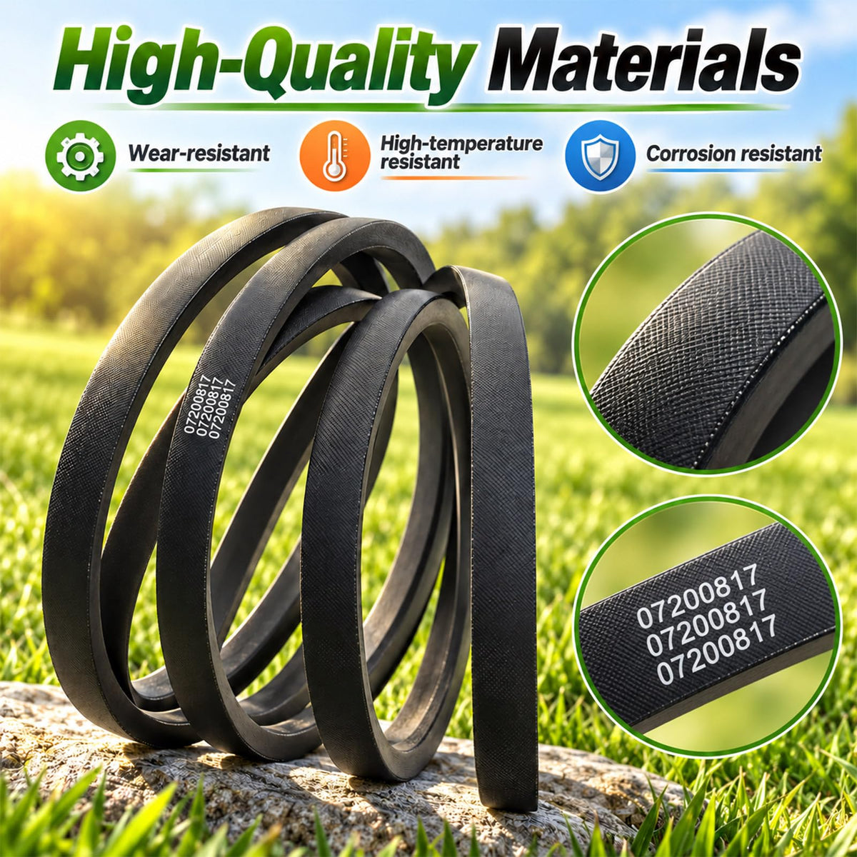 Qrstvyun Mower Deck Belt Replace 07200817