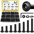 560PCS M6 Hex Button Head Screws Bolts Nuts Washers Assortment Kit