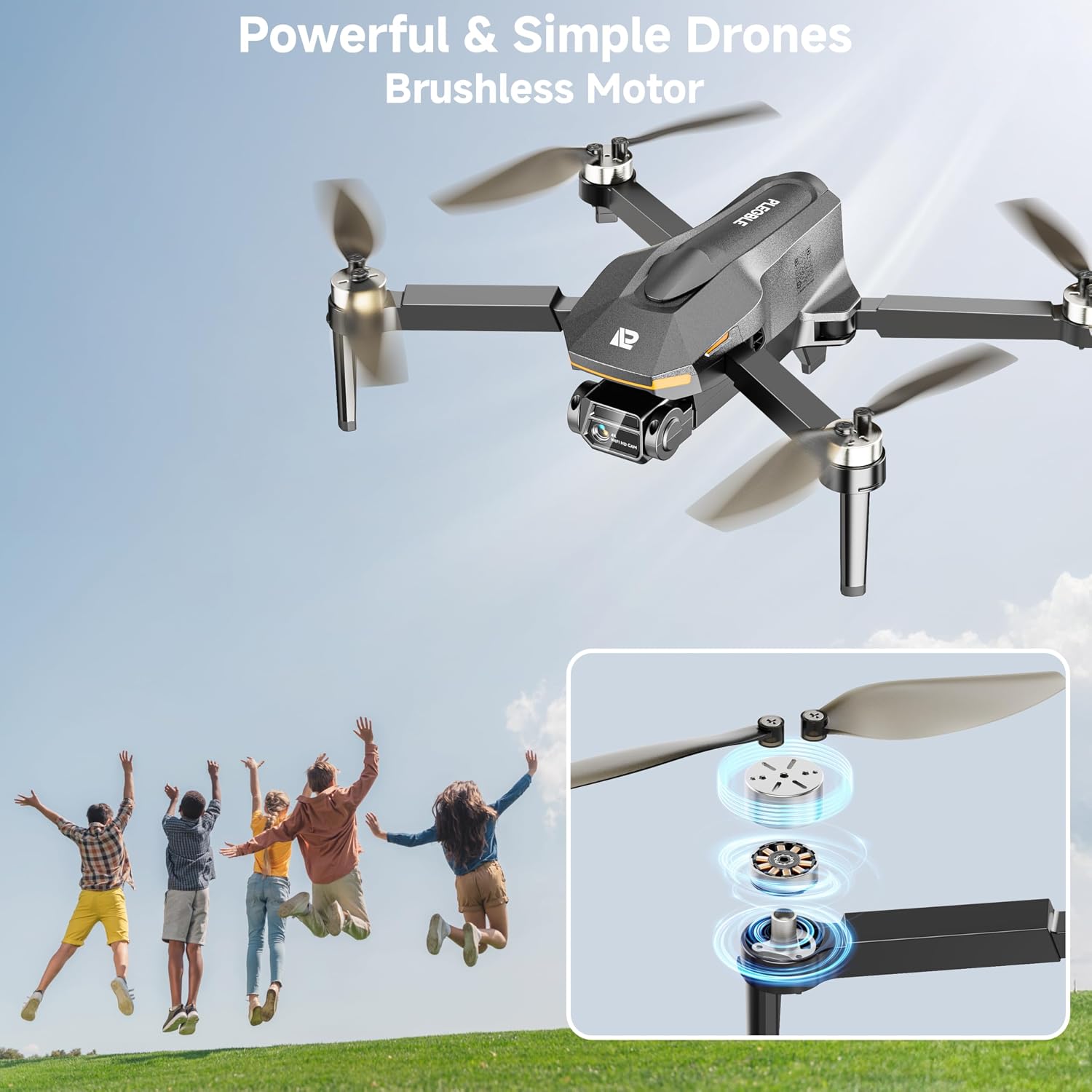Drones with Camera for Adults 4K, Beginner FPV Drone | Brushless Motor, 30 Mins Flight Time, Foldable Design, One-Key
