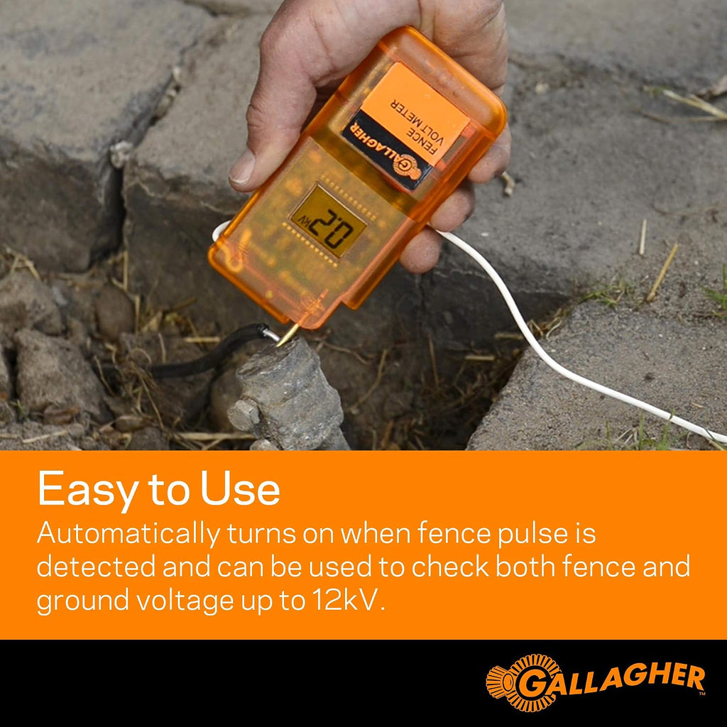 Digital Volt Meter | Electric Fence Voltage Reader to Test, Trace & Diagnose Shorts and Faults |Auto Turn-On
