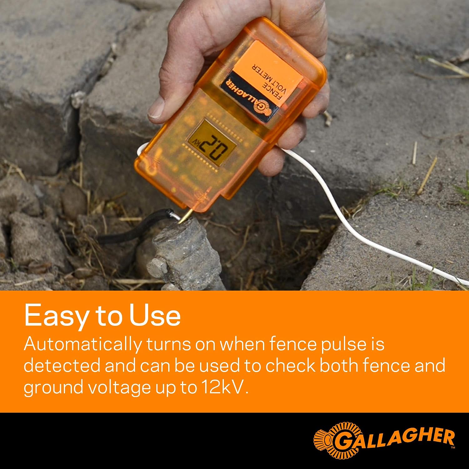 Digital Volt Meter | Electric Fence Voltage Reader to Test, Trace & Diagnose Shorts and Faults |Auto Turn-On