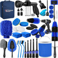 42Pcs Car Detailing Kit, Car Detailing Brush Set, Car Wash Cleaning Kit, Car Detailing Brushes, Professional Car Care