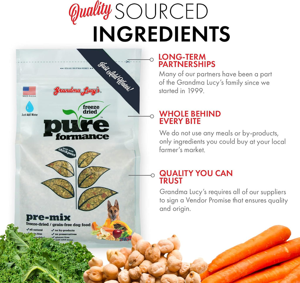 PUREformance Pre-Mix Dog Food, Grain Free and Freeze-Dried - 8Lb Bag