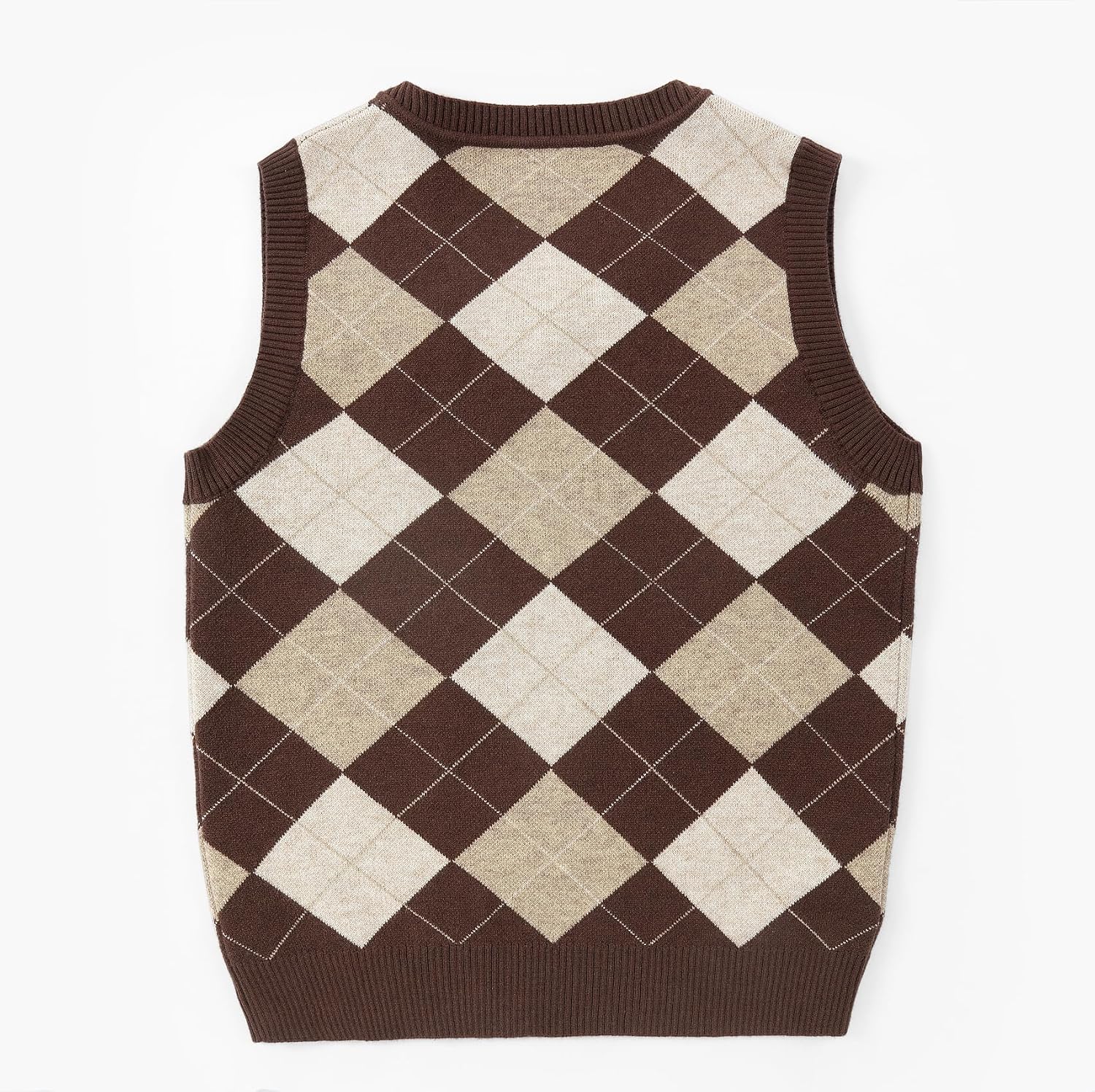 Boys Sweater Vest V Neck Argyle Sleeveless Uniform Knit Plaid Kids Clothes