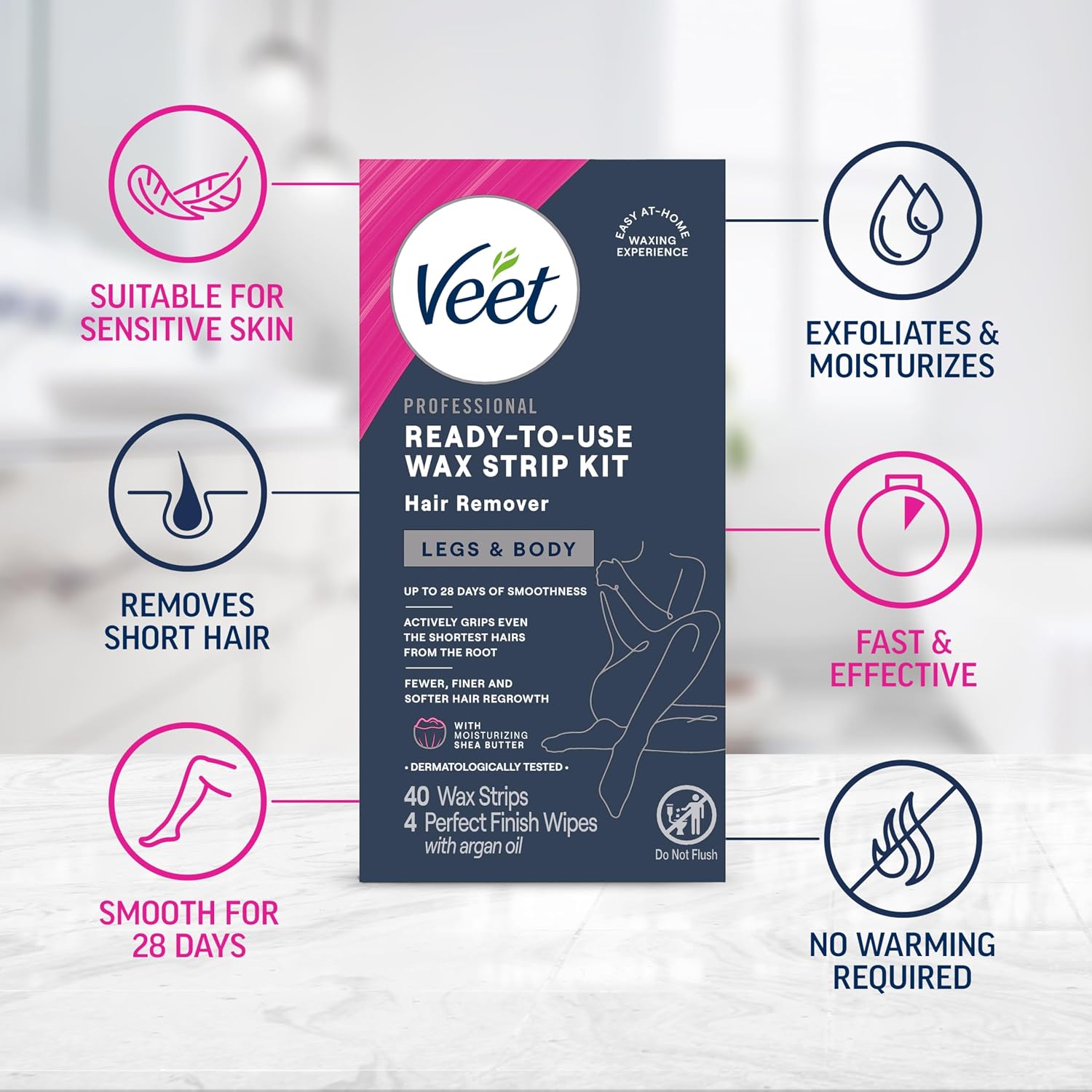 Ready-To-Use Waxing Kit For Women | Wax Strips For Body Hair Removal, Wax Kit For Ingrown Hair Treatment, Personal