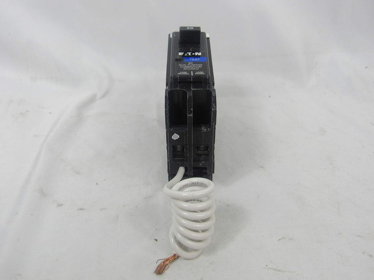 BRN120DF Breaker, 20A, 1P, 120/240V, 10 kAIC, Type BR AFCI/GFCI (Original version, 2-Pack)