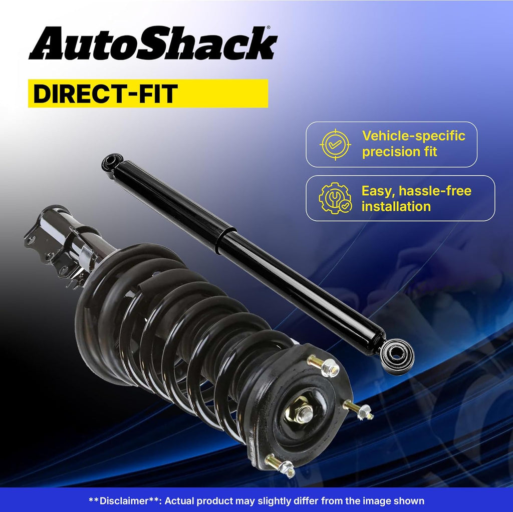 AutoShack Front and Rear Complete Strut Assembly with Coil Springs & Shocks