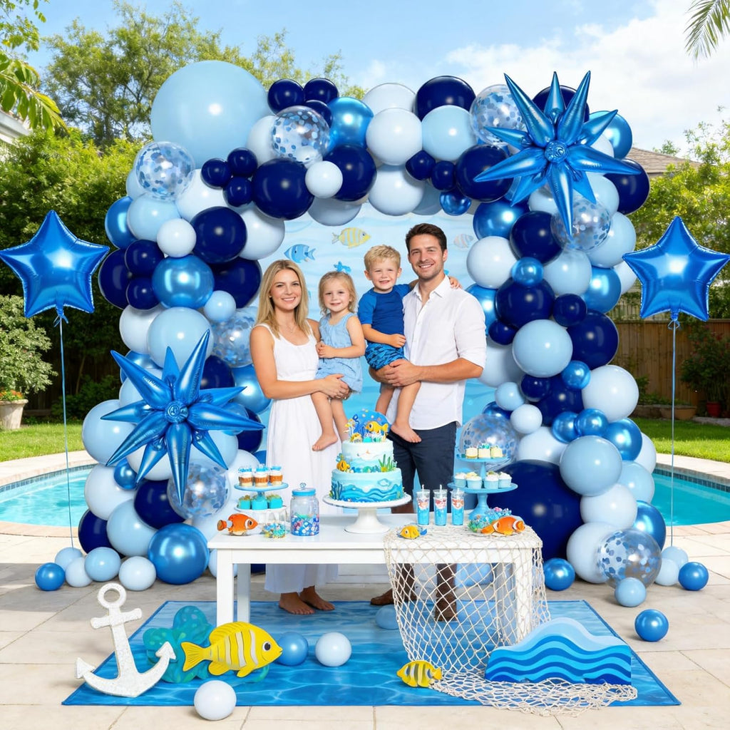 Blue Balloons Arch Kit, Different Shades Navy Blue Balloons for Blue Graduation Decorations 2026 Grad Class Father's