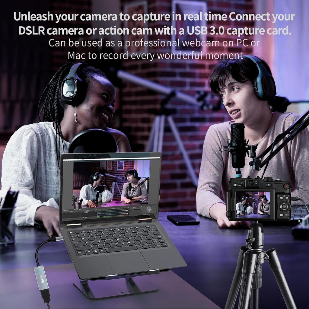 Video Capture Card, 4K Input HDMI to USB 3.0 A/C, 2K 30FPS Capture | 1080P 60FPS Capture Card for Streaming