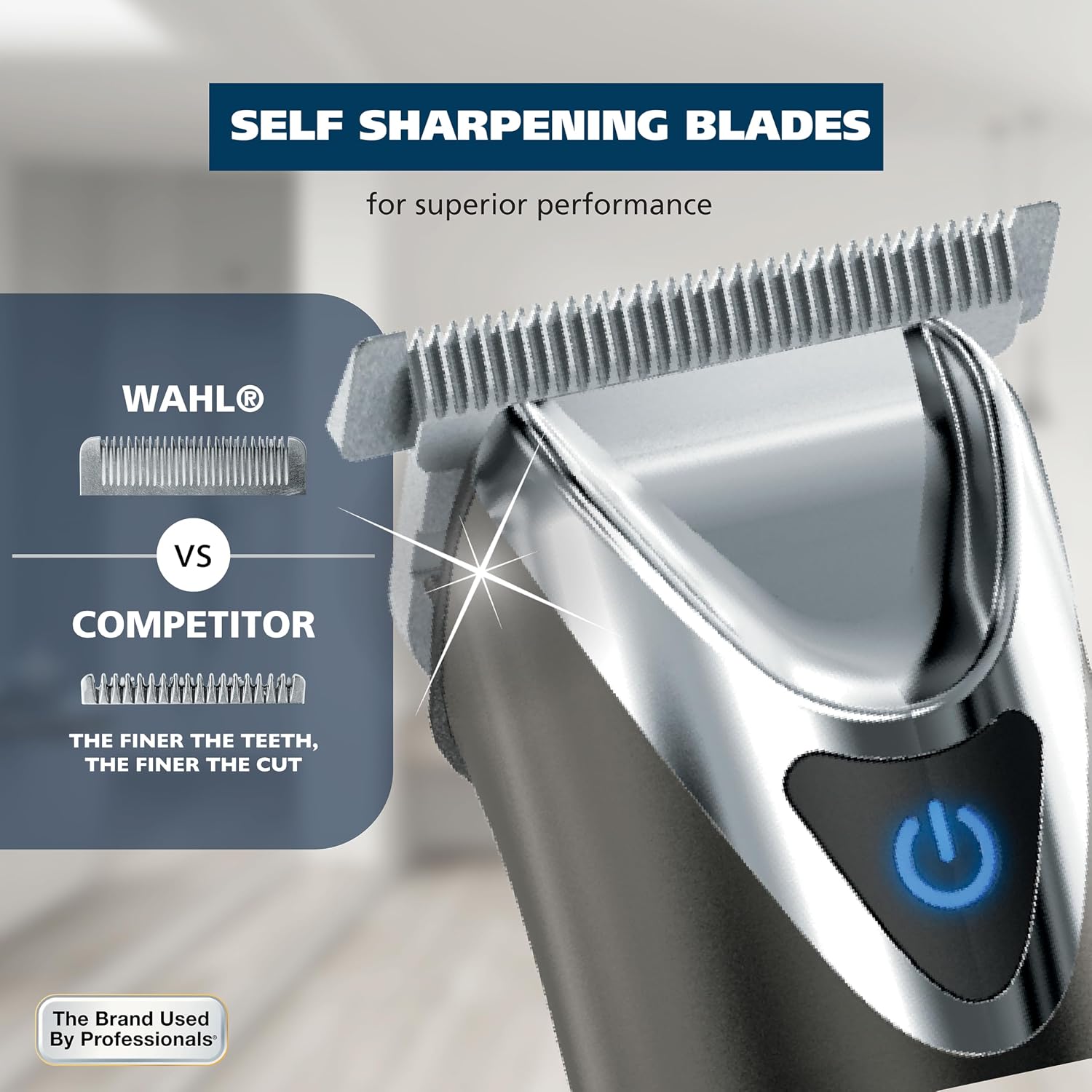USA Stainless Steel Lithium Ion 2.0+ Slate Beard Trimmer for Men - Electric Shaver, Nose Ear Trimmer, Rechargeable