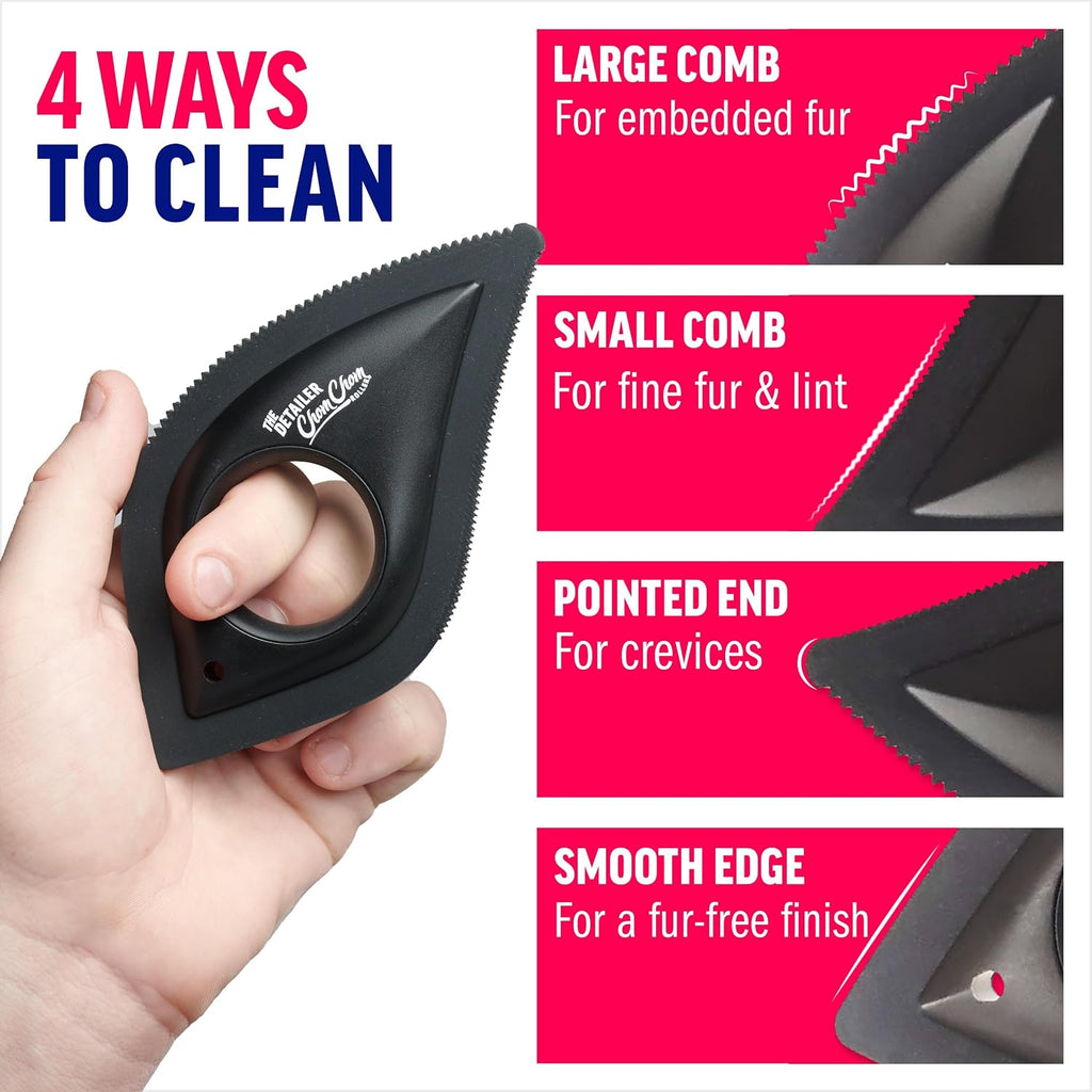 Detailer- Scraper for Pet Hair Remover and Lint - Great for CAR - Cat and Dog Hair Remover for Couch, Furniture