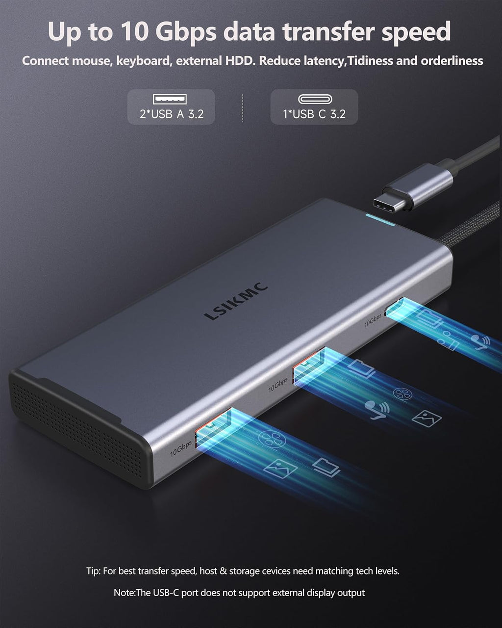 USB C Docking Station Dual Monitor 7 in 1 Laptop Docking Station Triple Monitors for DELL HP Lenovo,USBC Hub