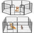 Dog Playpen Indoor 8 Panels 24 Inch, Metal Outdoor Dog Fence Pen