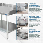 48" x 24" Stainless Steel Equipment Stand, 24" Tall