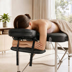 Portable Folding Massage Table Adjustable Lash Tattoo Bed Black