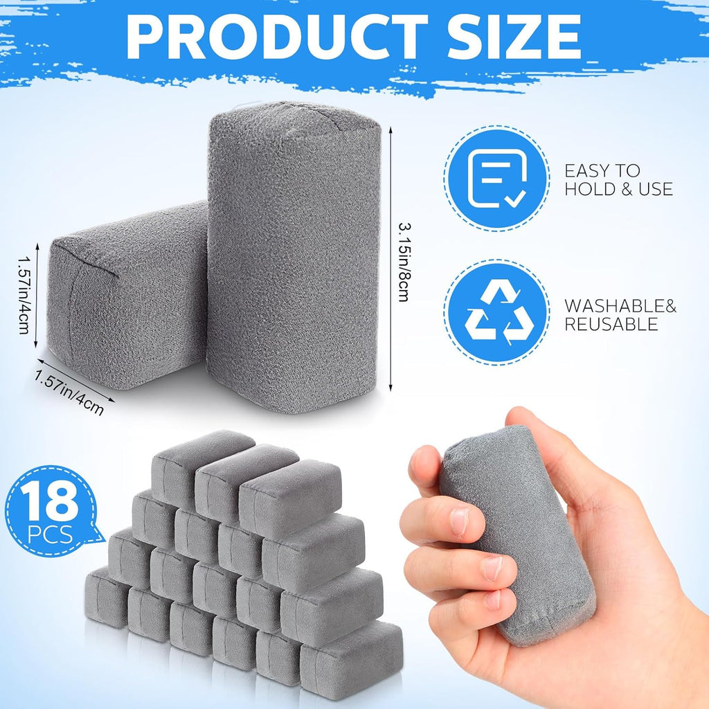 18 Pack Microfiber Applicator Pads Suede Car Detailing Sponge Ceramic Coating Applicator Pads Coating Sponge for Cars