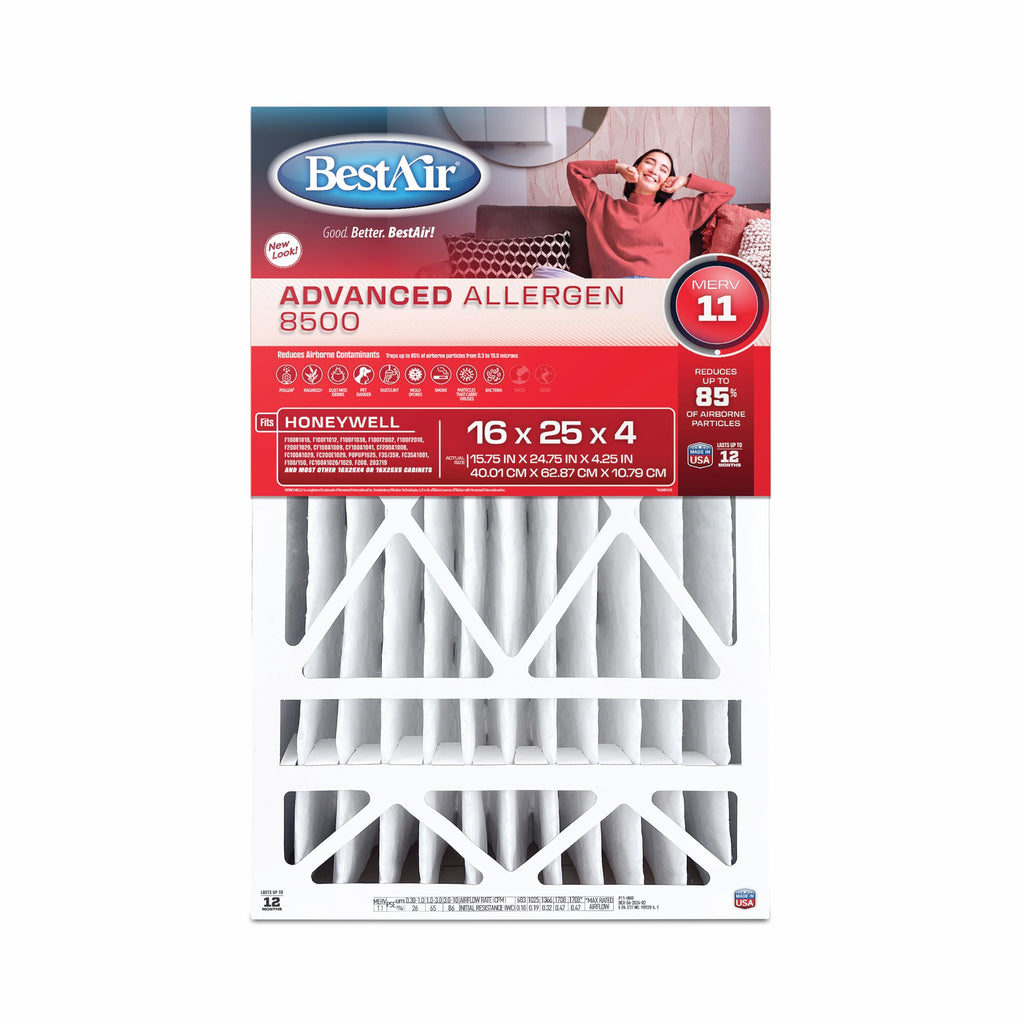 16x25x4 Air Filter MERV 11 Advanced Allergen (3-Pack)
