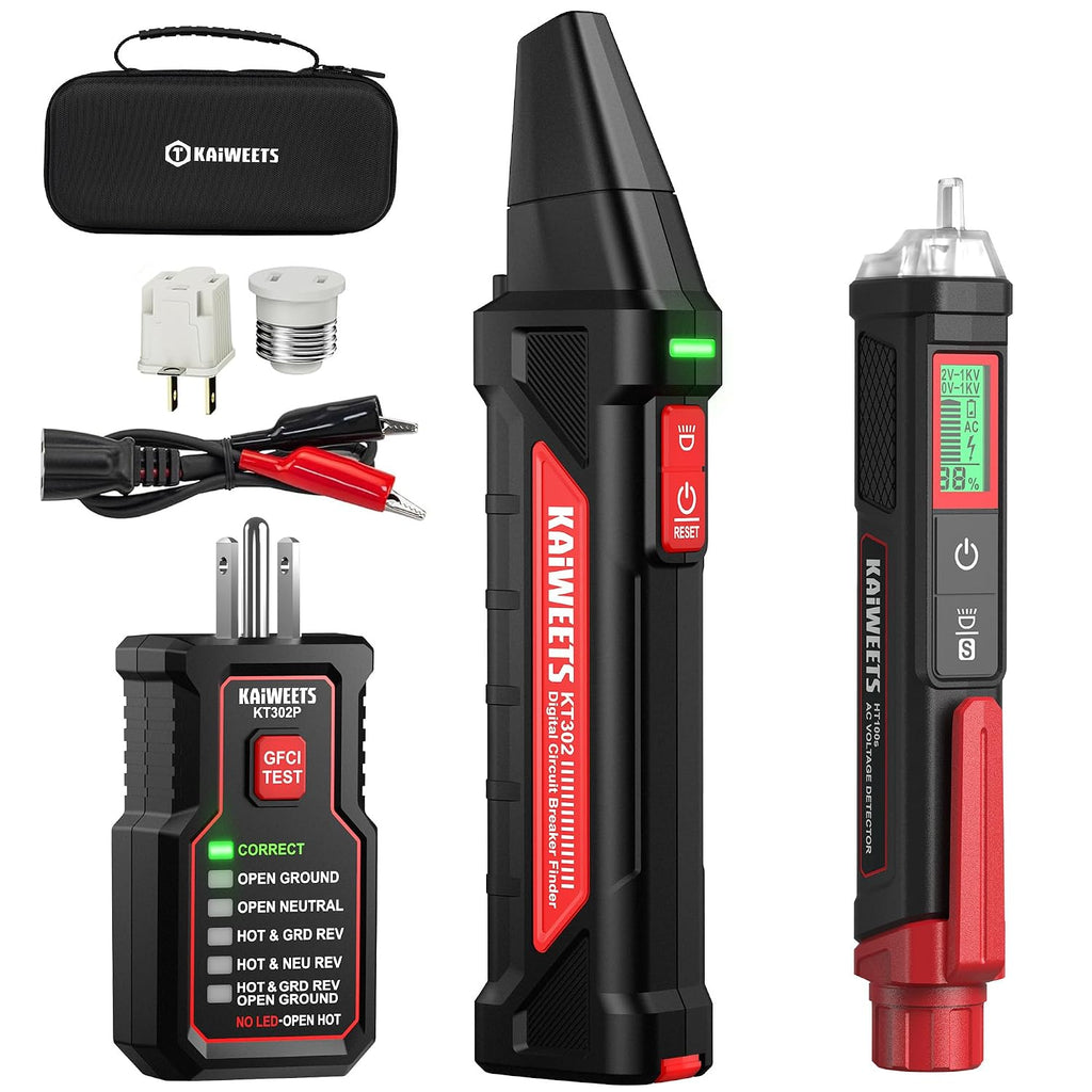 KAIWEETS Circuit Breaker Finder Kit with Voltage Tester for Circuit Tracer