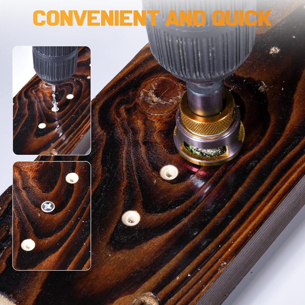 9PCS Countersink Drill Bit Set with Adjustable Depth Stop Collar