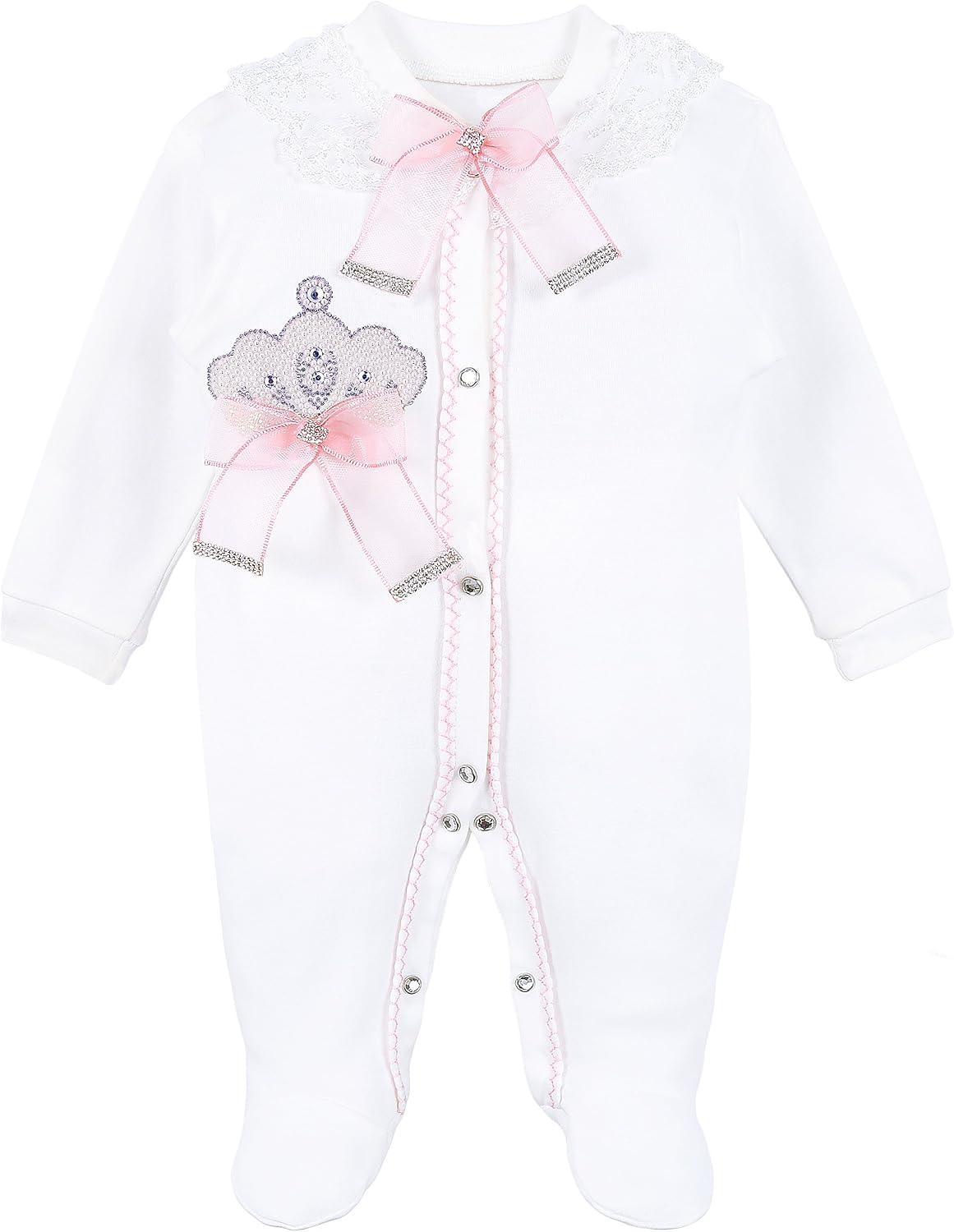 Baby Girl Jewels Crown Layette 3 Piece Gift Set