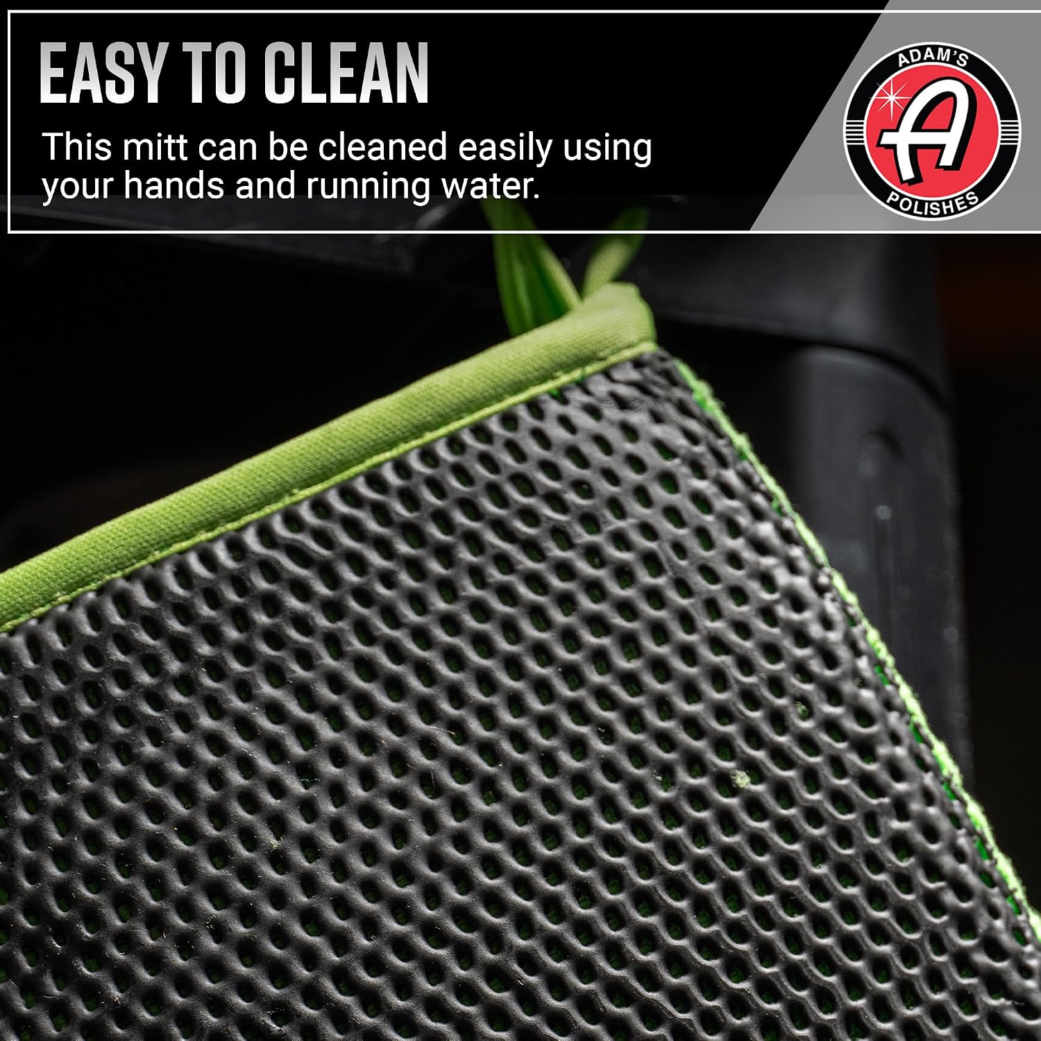 Adam's Clay Mitt (Green, 2pk) - Car Detailing Medium Grade Clay Mitt Glove Quickly Removes Debris from Your Vehicle
