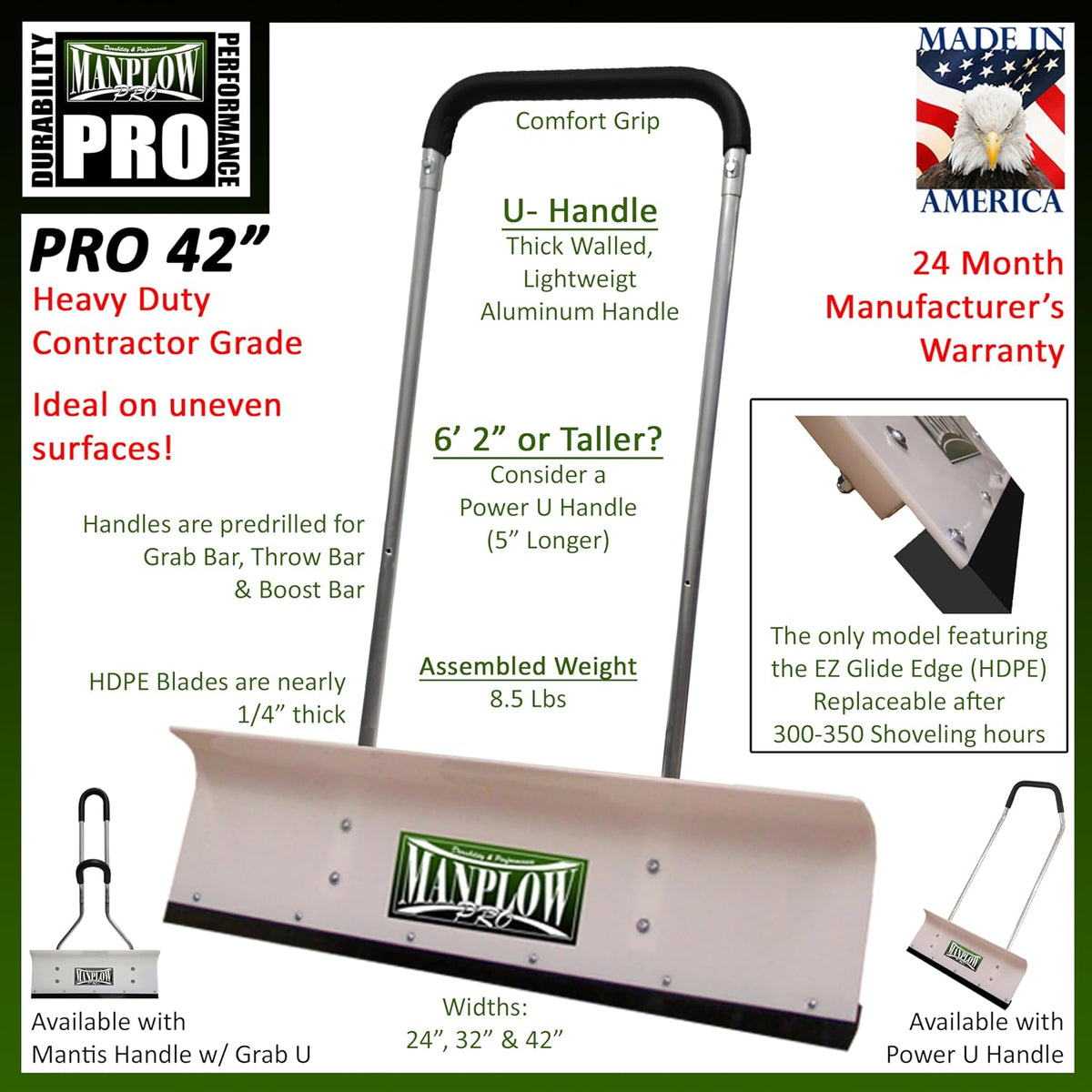 PRO42 PRO Snow Pusher, 42"