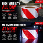 Reflective Tape 2 Inch × 82 Feet Warning Safety Sticker Night Reflectors
