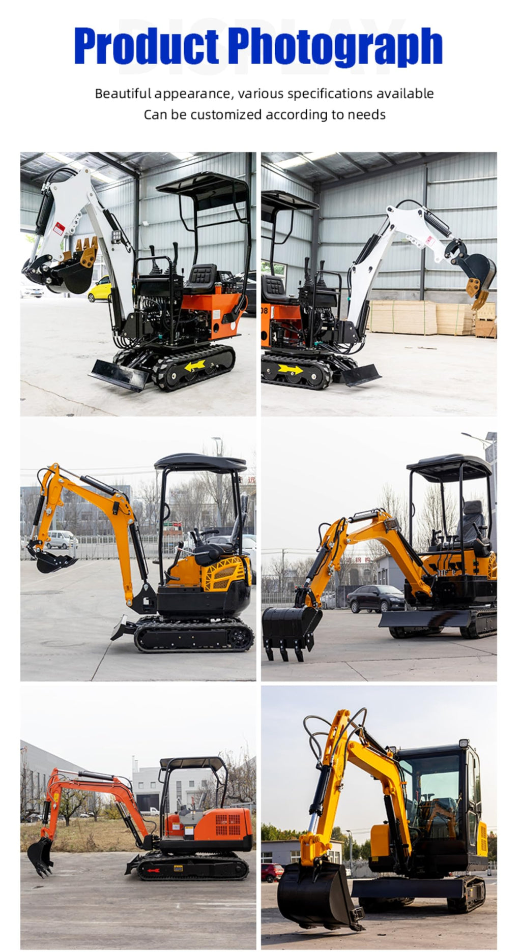 0.8T Hydraulic Excavator Compact Crawler Machine for Farm and Landscaping
