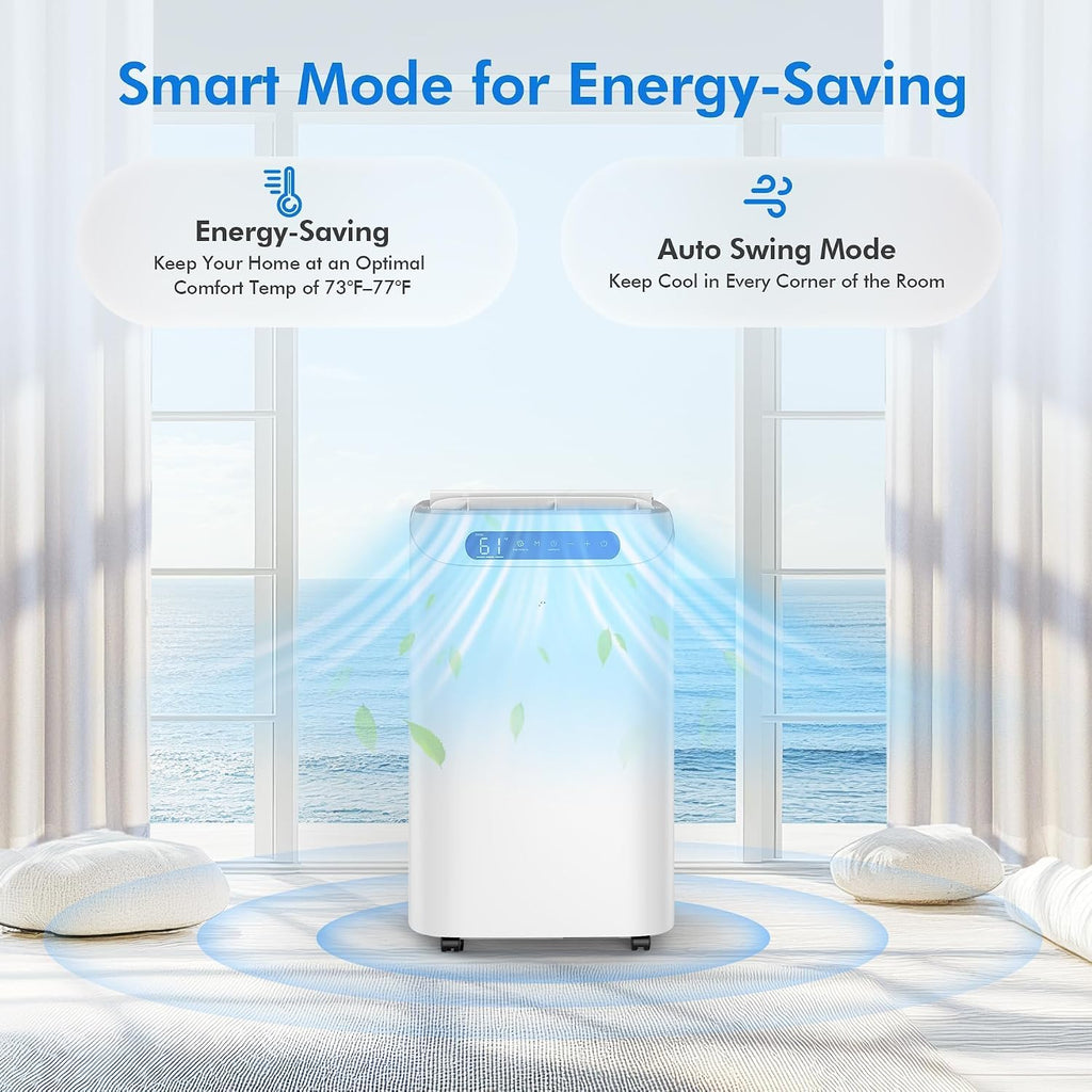 14000 BTU Portable Air Conditioners, Cools Up to 700 Sq.Ft, AC Unit with Cooling, Fan, Dehumidifier, Sleep Mode