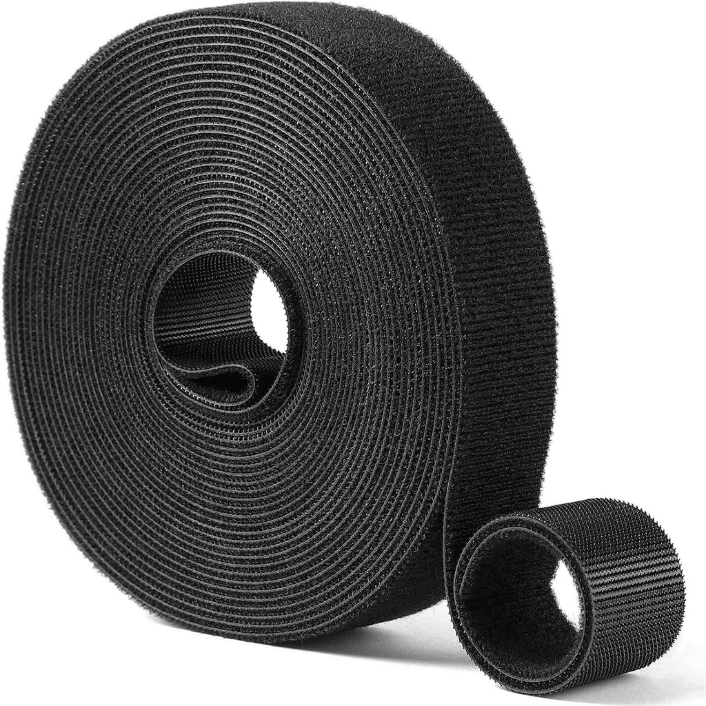 1in x 24ft | Hook and Loop Straps Heavy Duty | Double Sided Self-Gripping Strips | Reusable Multi-Purpose Wrap Roll