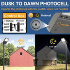 LED Parking Lot Light: 150W/200W/240W Selectable, Shoebox Light Arm Mount