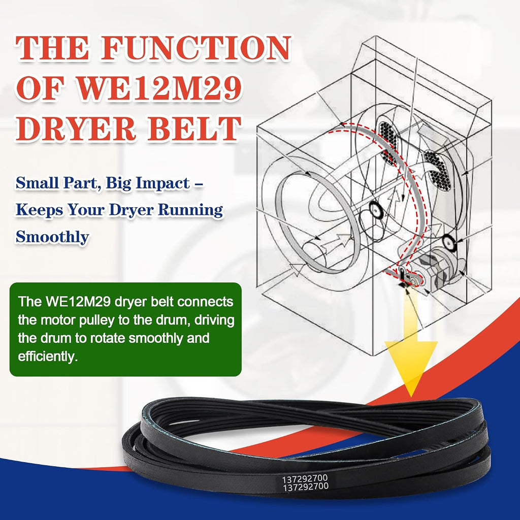 GTDP200EF1WS GTD65GBSJ3WS Dryer Belt Fit for GE GTDP490ED3WS GTD48GASW0WB