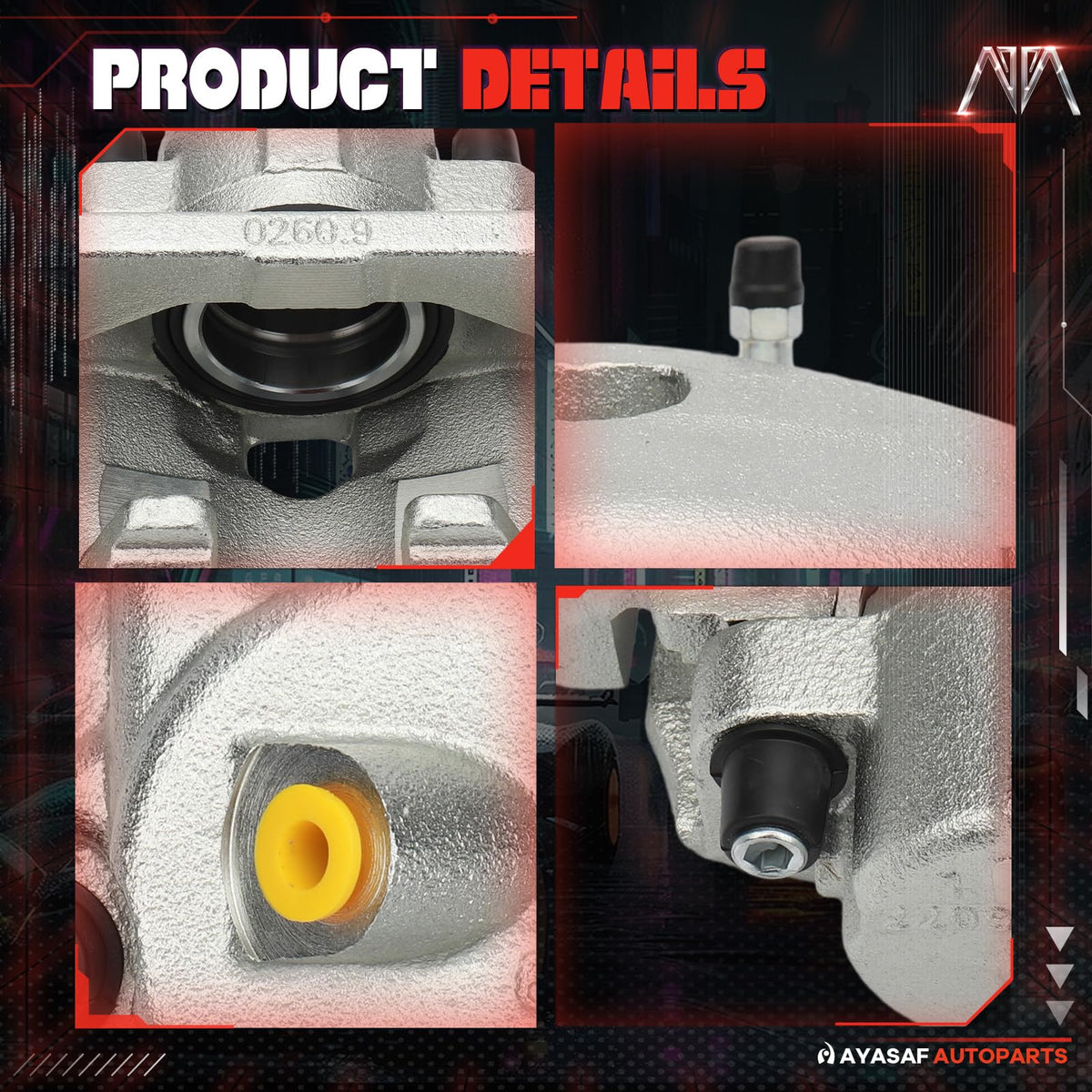 MAYASAF 18B4778 Front Left Driver Side Disc Brake Caliper Assembly