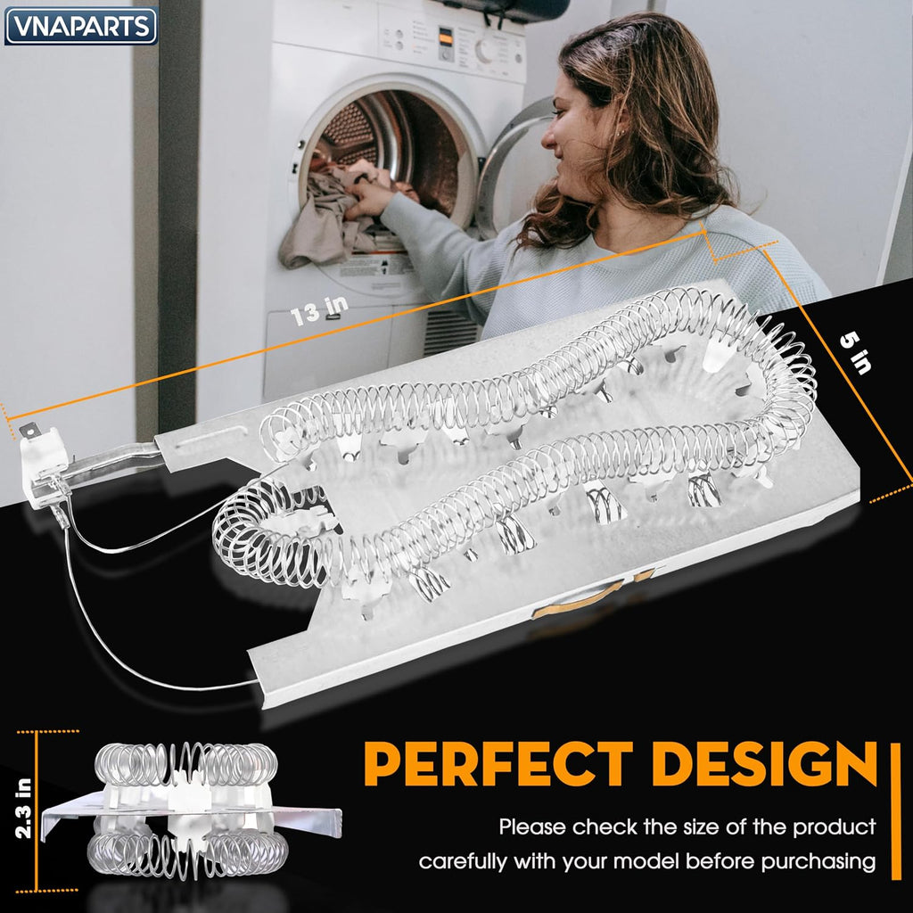 Dryer Heating Element for Maytag Bravos Dryer MEDB765FW0 MEDE250XL0 MEDX700XL0 MEDX700AG0 MEDX500XW1 MED9700SQ0 MED855DC4 MEDX500XW1 MED5630HC0 YMEDX700AG0 7MMEDX550XW0 Thermal Fuse Kit