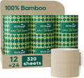 Bamboo Toilet Paper 3 Ply, 12 Rolls, 320 Sheets Per Roll, Brown