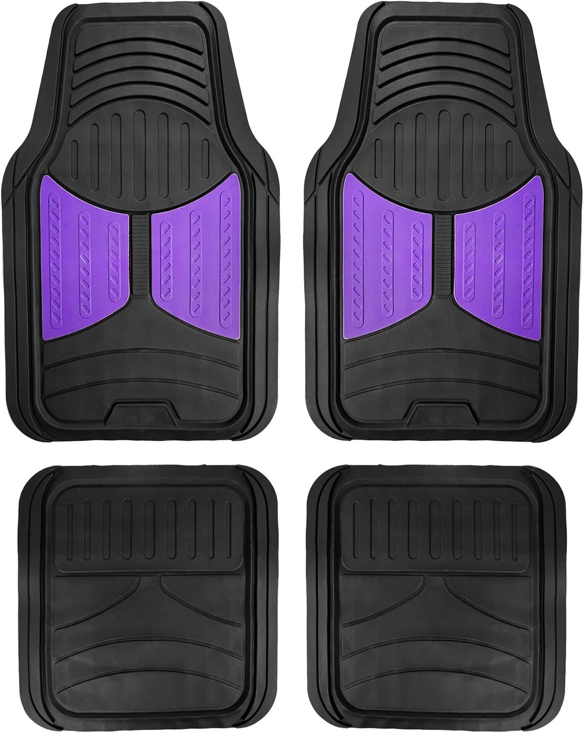 Automotive Floor Mats Purple Climaproof for All Weather Protection Universal Fit Heavy Duty Rubber fits Most Cars